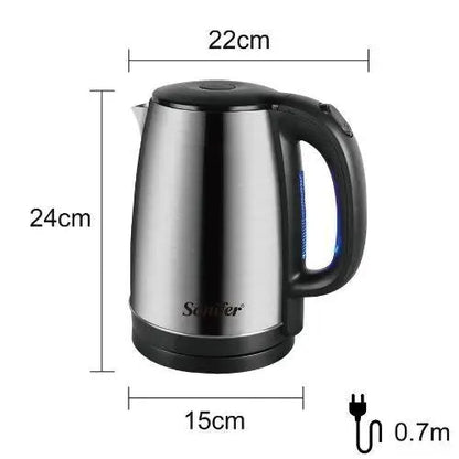 Electric kettle size comparison with tea cup