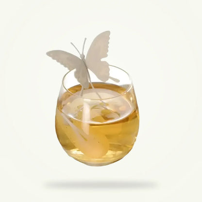 Butterfly Tea Infuser, Food-Grade Silicone Loose Leaf Tea Strainer, product photo on a plain background