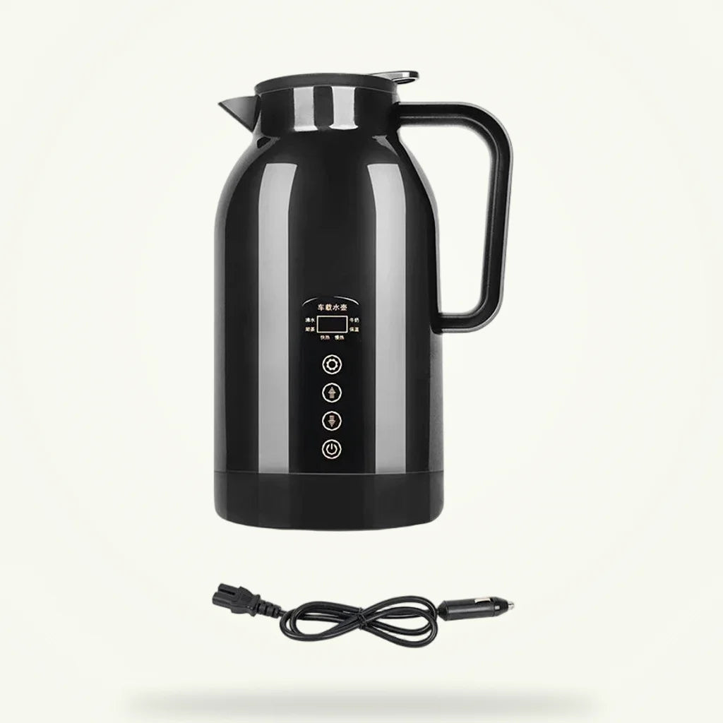 Car Kettle 1.2L Stainless Steel 12V/24V, product photo on a plain background