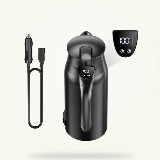 Car Kettle 12V/24V Stainless Steel, product photo on a plain background