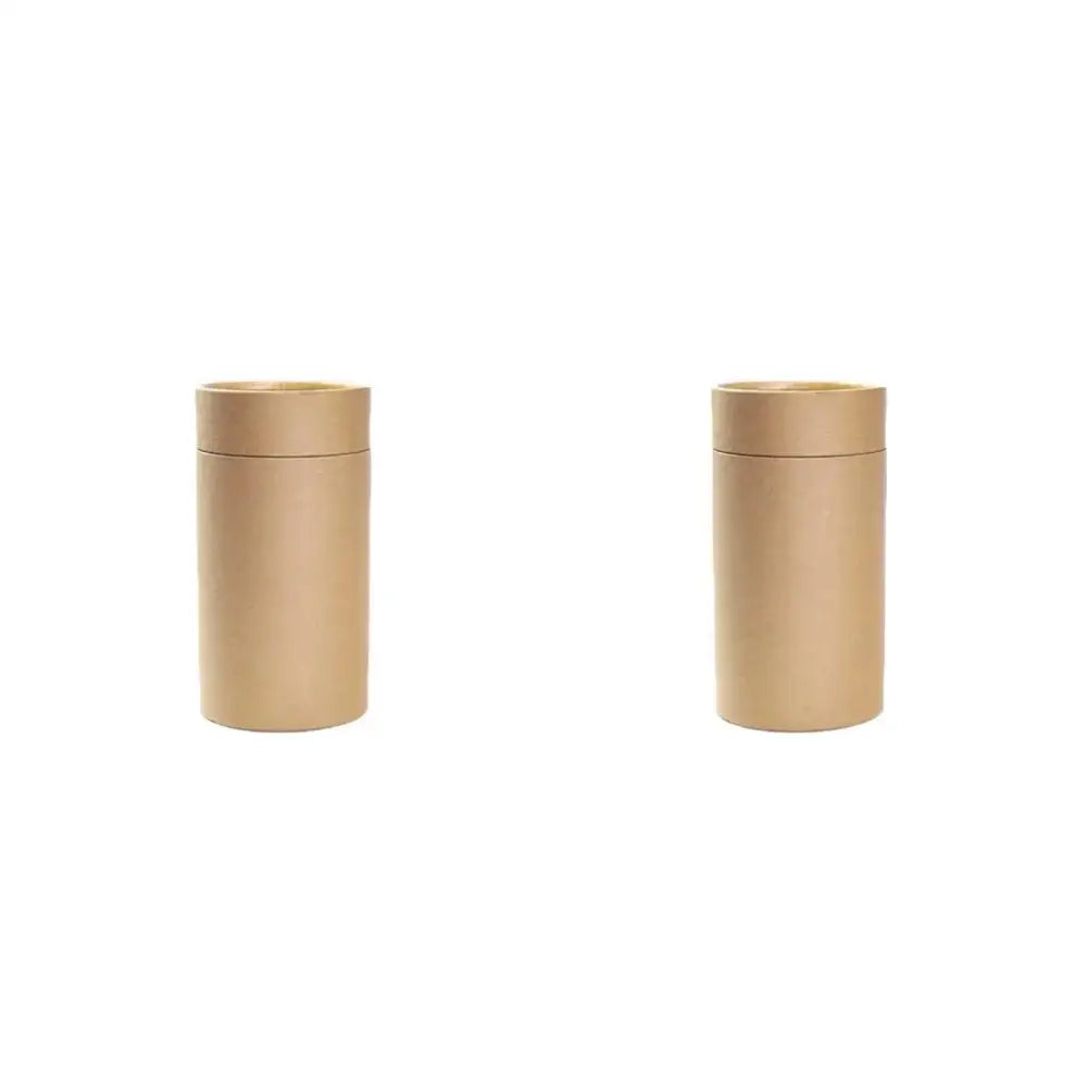 Cardboard tea storage box lid closed, tidy countertop display