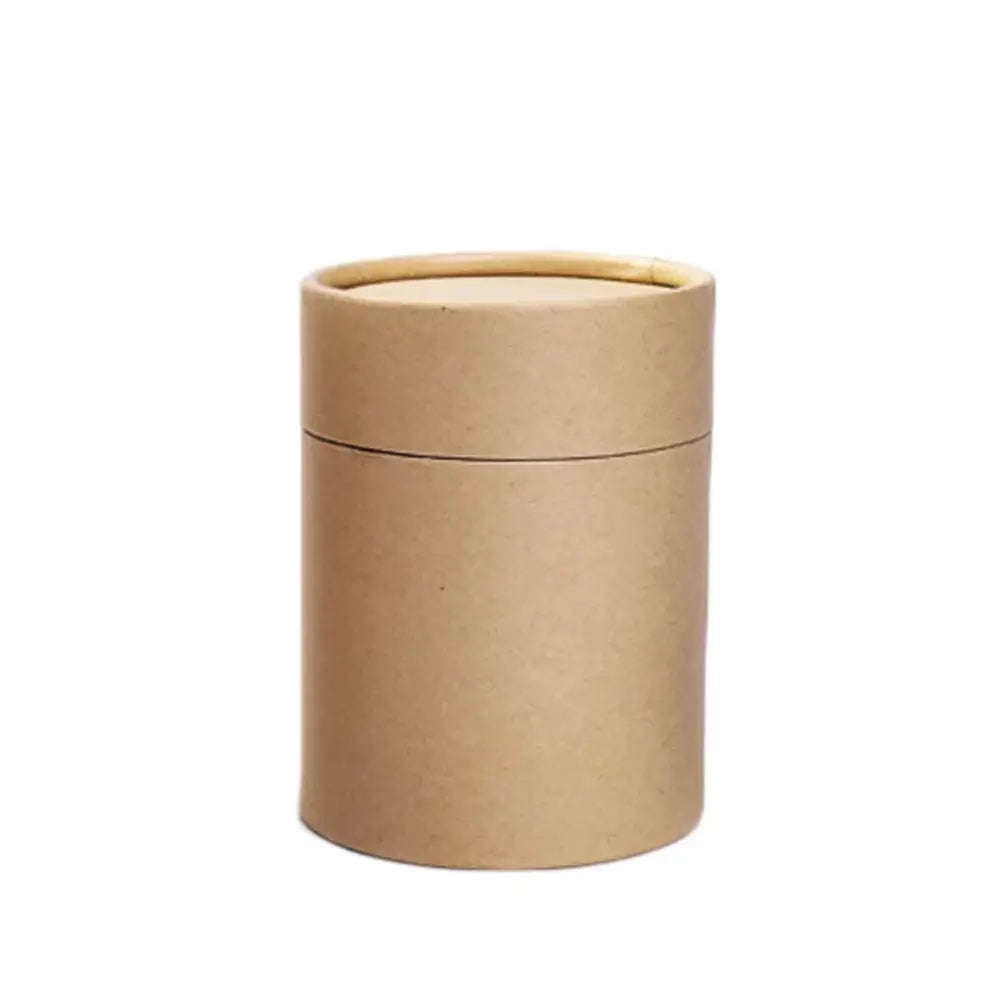 Cardboard tea box size 8.3x16 cm next to loose-leaf tea