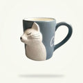 Cat Couple Tea Cups, Black & White Ceramic Mug Set for Tea Lovers