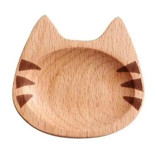 Cat wooden coaster La Bouboule for tea cups