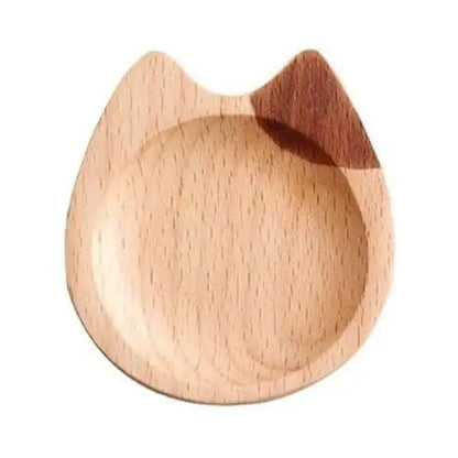 Cat wooden coaster La Fine for tea cups