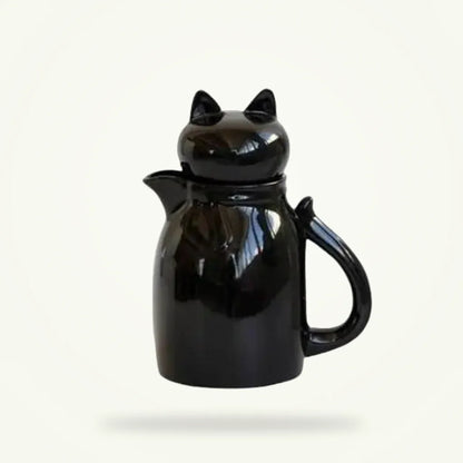 Cat Shaped Teapot - Cute Porcelain Teapot for Tea Lovers, product photo on a plain background