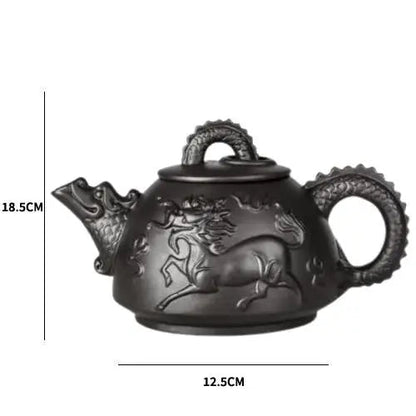 Yixing teapot size comparison with cup