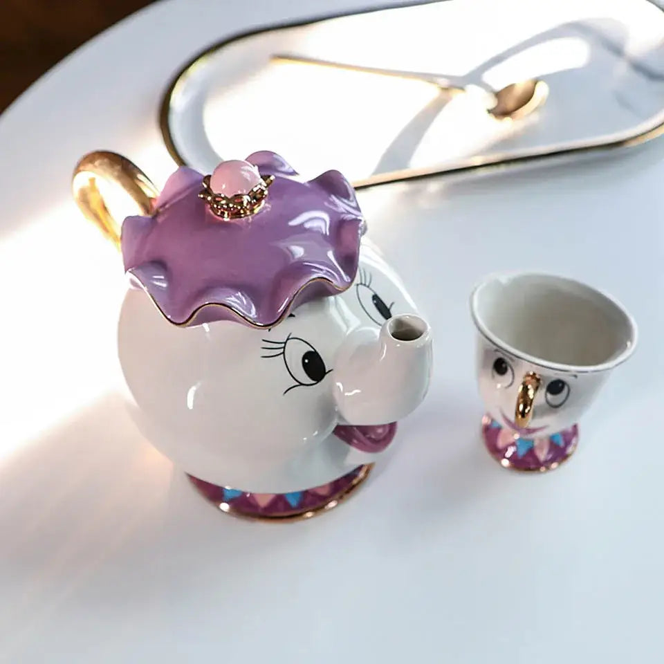 500ml ceramic elephant teapot with cups