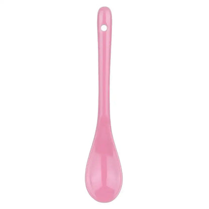 Pink ceramic tea spoon for tea time