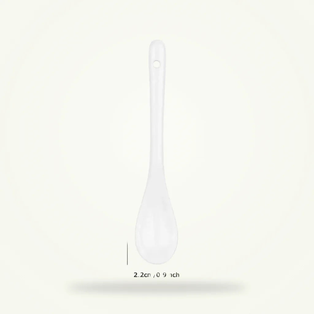 Ceramic Tea Spoon Set of 6, Hand-Painted, Dishwasher Safe, product photo on a plain background