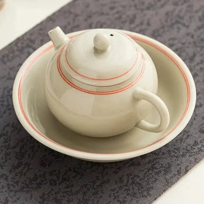Porcelain teapot for one, minimalist design