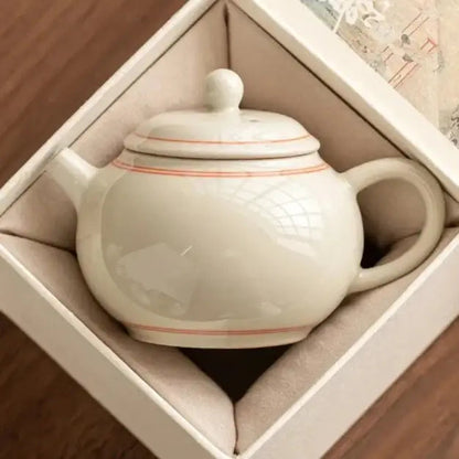 Elegant porcelain teapot, handmade, 150ml size
