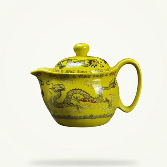 Chinese Ceramic Dragon Teapot with Infuser - 350ml, product photo on a plain background