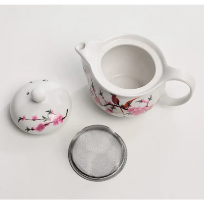 Elegant Chinese porcelain teapot for brewing tea