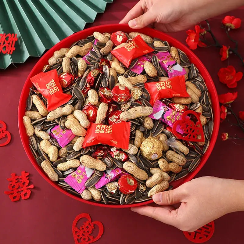 Chinese tea tray red plastic for tea ceremony