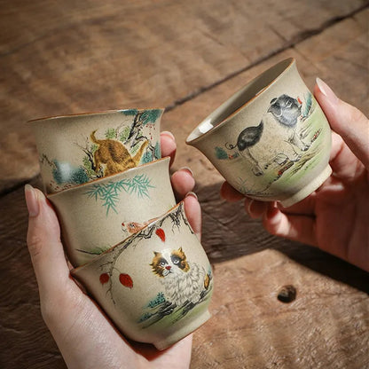 Chinese Zodiac Ceramic Tea Cup - view 4