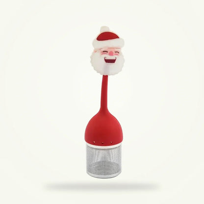 Christmas Tea Infuser, Granny Lulu's Reusable Silicone Tea Strainer, product photo on a plain background