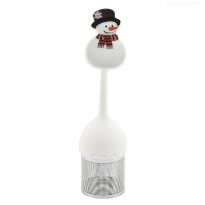 Snowman tea infuser with scarf and hat