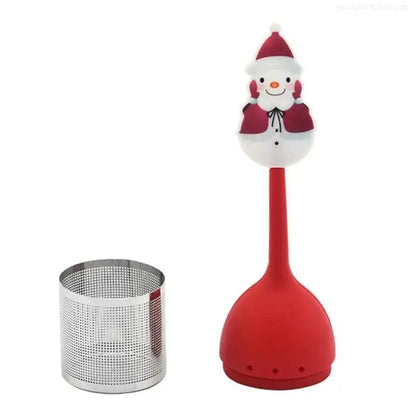 Silicone tea infuser with Christmas tree shape