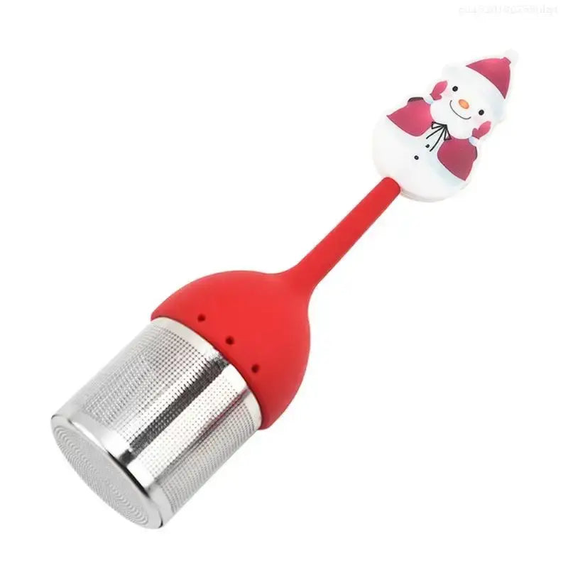 Holiday tea strainer with snowman and vest