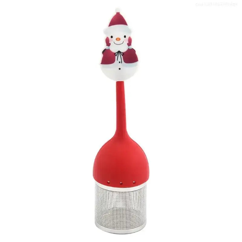 Snowman tea infuser wearing a vest