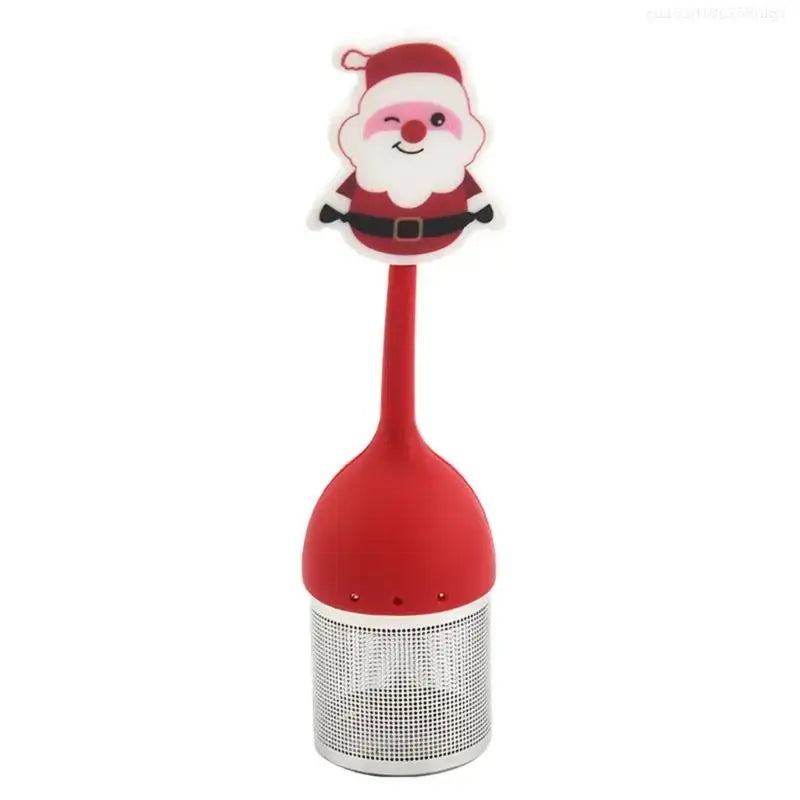 Santa tea infuser winking with one eye
