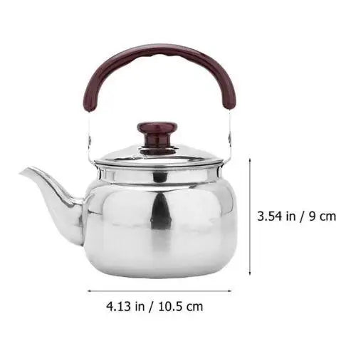One liter stovetop teapot in stainless steel