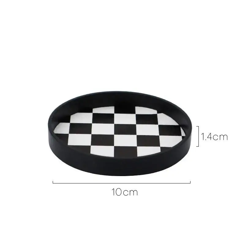 Black coffee saucer with mug