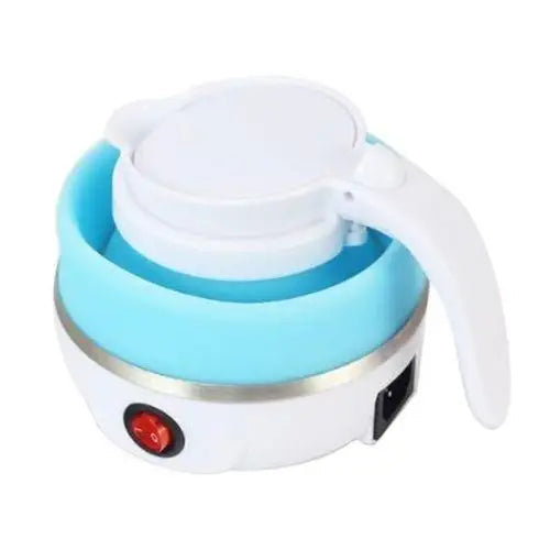 Collapsible electric kettle folded down for storage
