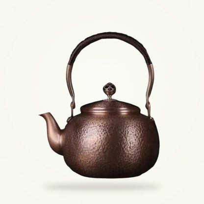 Copper Stovetop Teapot 1500ml Handmade Classic, product photo on a plain background