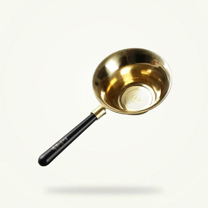Copper Tea Strainer, Fine Mesh Infuser for Loose Leaf Tea, product photo on a plain background