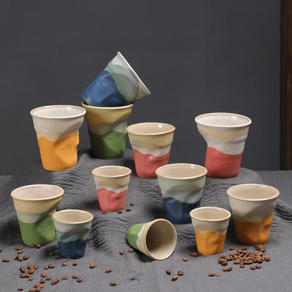 Crumpled Ceramic Tasting Cup