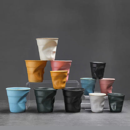 Crumpled Ceramic Tasting Cup - view 2