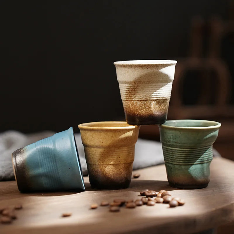 Crumpled Ceramic Tasting Cup - view 3