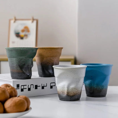 Crumpled Ceramic Tasting Cup - view 4
