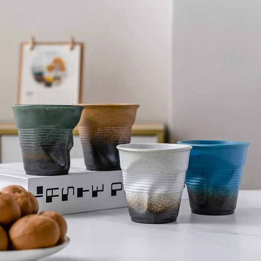 Crumpled Ceramic Tasting Cup - view 4