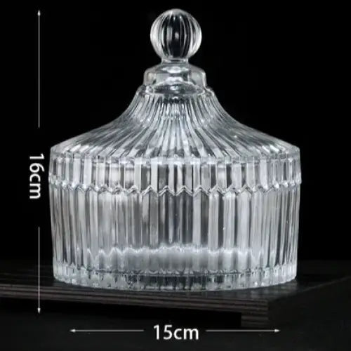Fruit-shaped crystal glass tea jar with airtight lid, compact size
