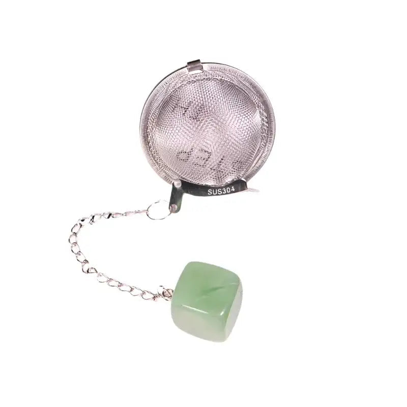 Aventurine crystal tea infuser