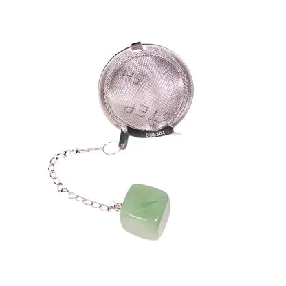 Aventurine crystal tea infuser