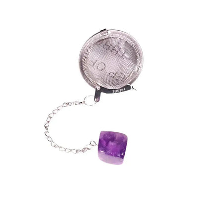 Amethyst crystal tea infuser