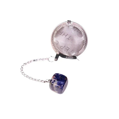 Sodalite crystal tea infuser