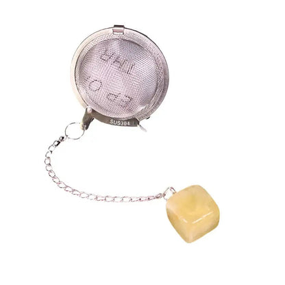 Citrine crystal tea infuser