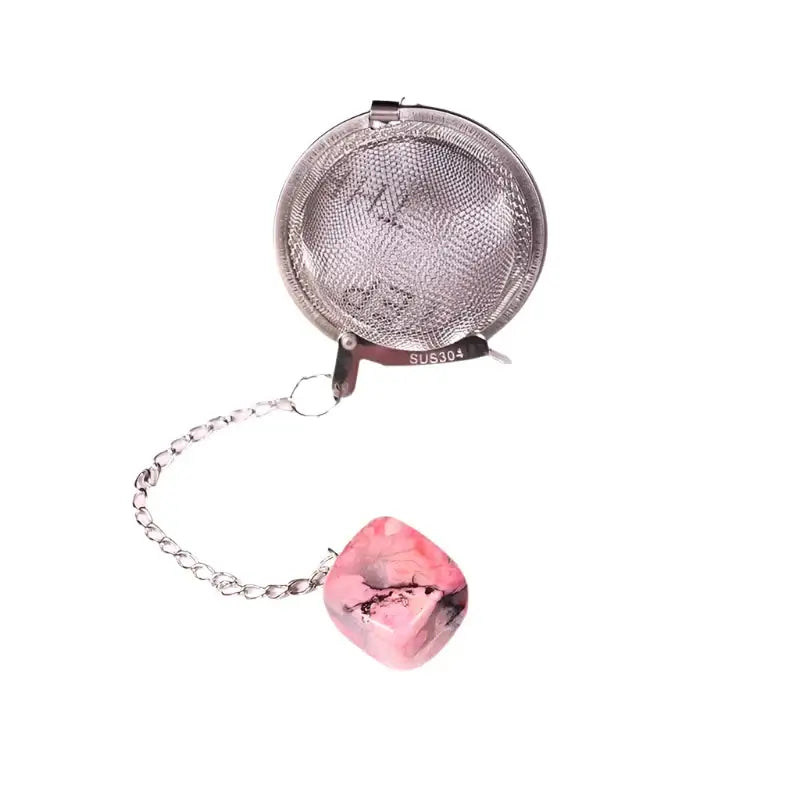 Rose apyroxene crystal tea infuser