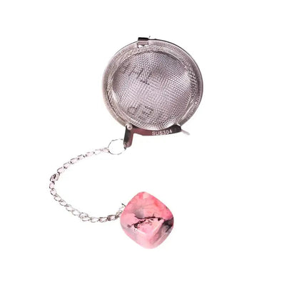 Rose apyroxene crystal tea infuser
