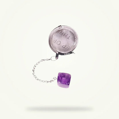 Crystal Tea Infuser with Natural Stone, product photo on a plain background