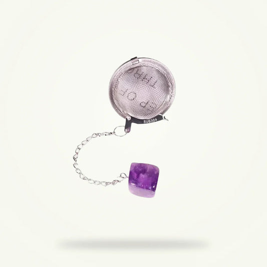 Crystal Tea Infuser with Natural Stone, product photo on a plain background