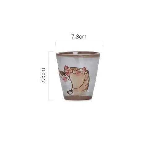 Cat teapot with cup