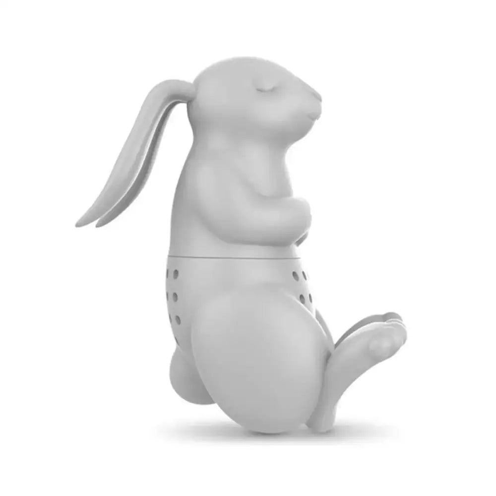 Close-up of rabbit tea infuser with loose leaf tea