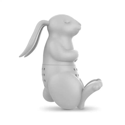 Close-up of rabbit tea infuser with loose leaf tea