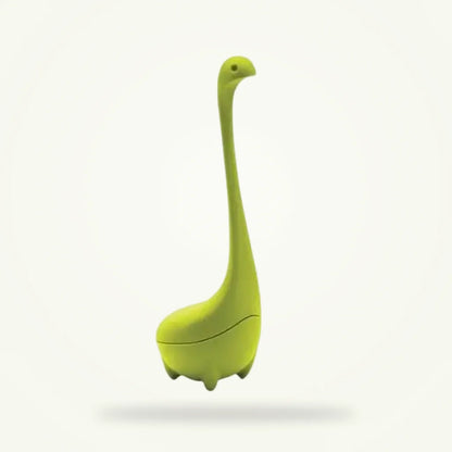 Dinosaur tea infuser diplodocus loose leaf steeper on plain background